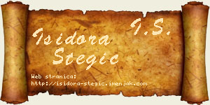 Isidora Stegić vizit kartica